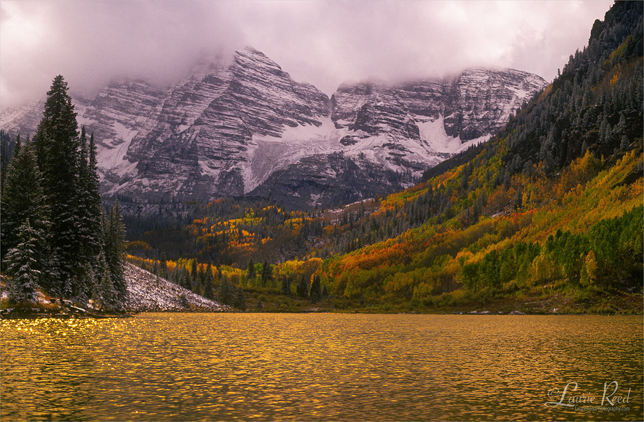 Maroon Bells Lake Sparkle - © Laurie Reed Photography