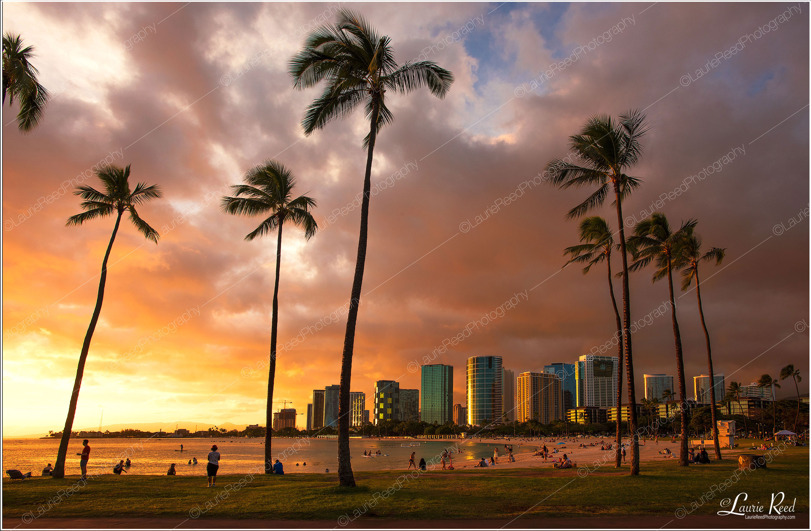 Ala Moana Regional Park-Sunset-Honolulu-Oahu-DSC_6461-Crop © Laurie Reed Photography