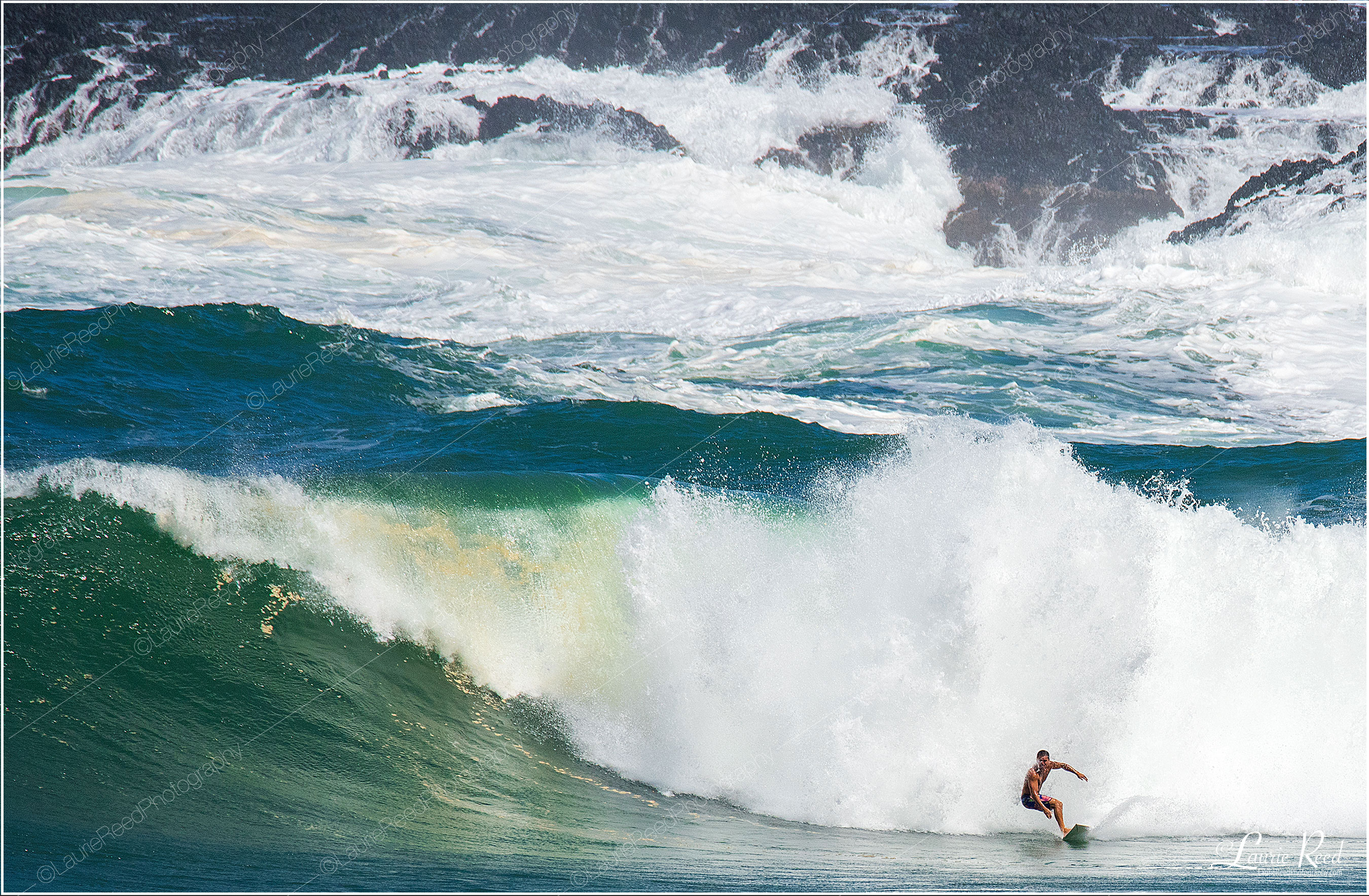 Surfing Huge Wave-DSC_1697-Crop © Laurie Reed Photography